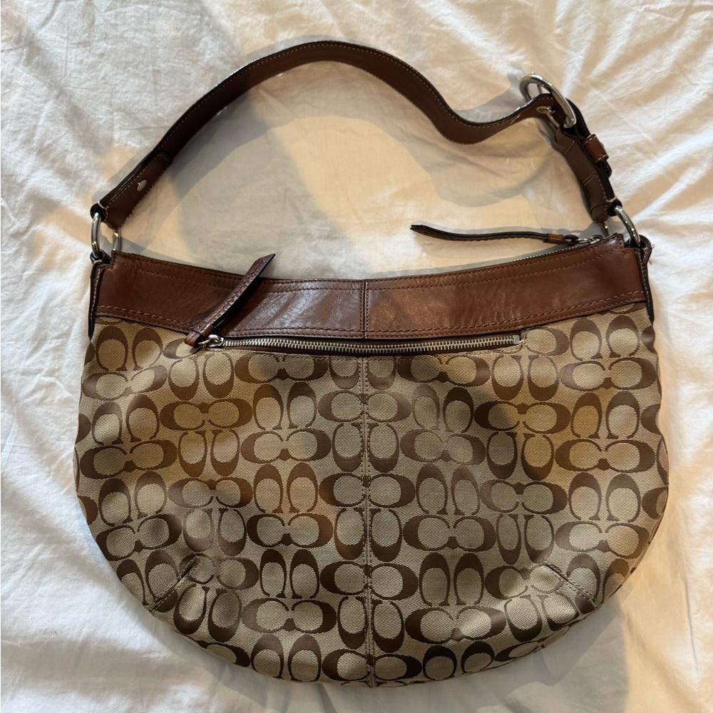 Coach Brown and Tan Hobo Bag